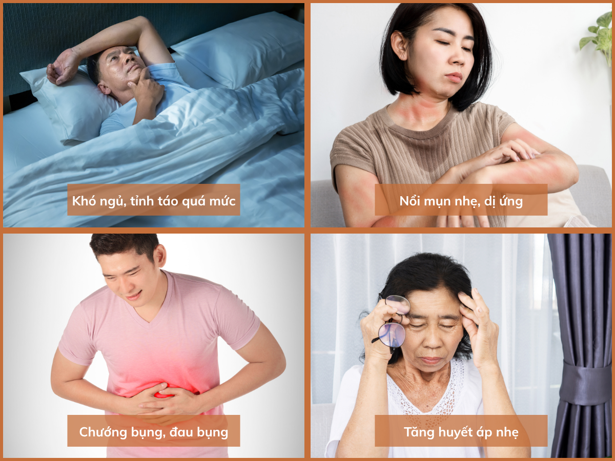 Hiện tượng khi d&ugrave;ng Ngọc Linh s&acirc;m